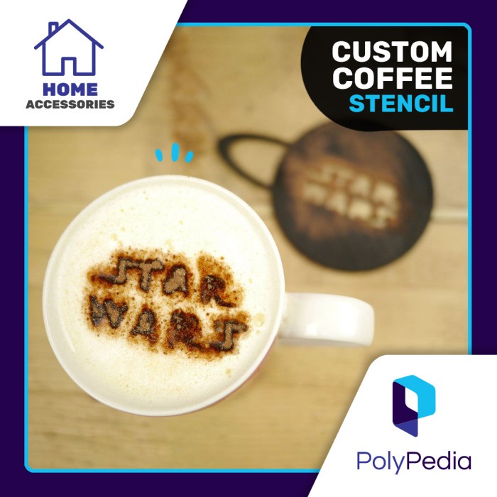 

Terlaris Custom Cetakan Stensil Kopi (Coffee Stencil)