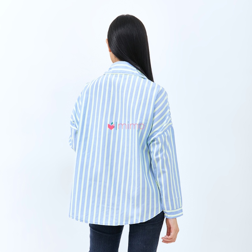 Popelin Stripe Kemeja