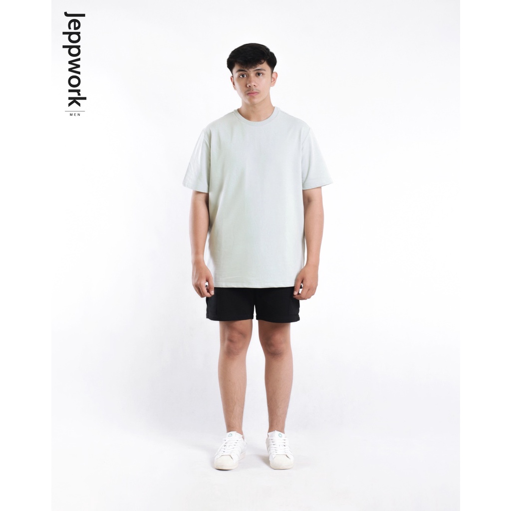 Jeppworks T-SHIRT Kerah Bulat Lengan Pendek Terry Seafoam Green