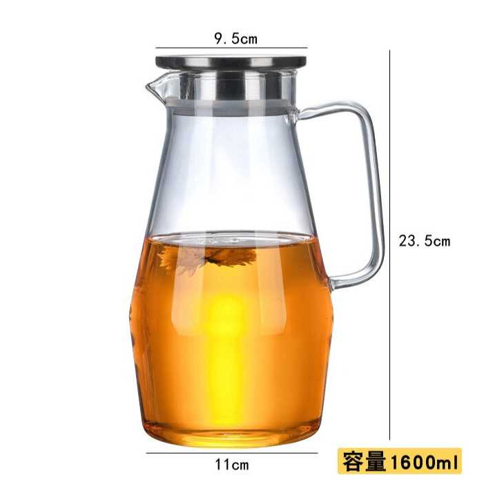 (BISA COD) FTIHSHP  Teko Pitcher Teh Chinese Teapot Maker Glass 1.6L - SL330