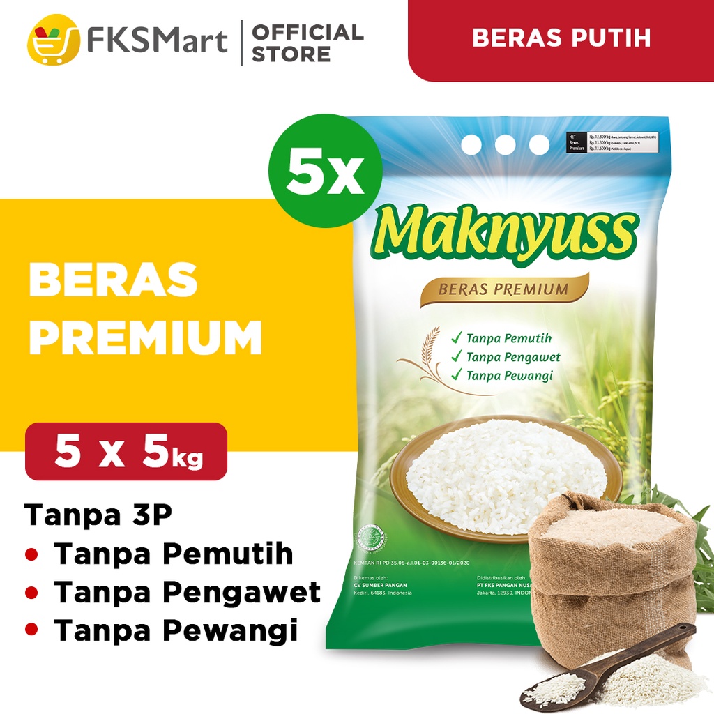 

Maknyuss Beras Premium Bal Isi 5
