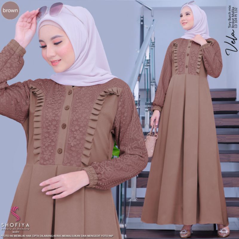 Gamis Motif Jumbo XXL LD 100 104 Termurah Terbaru Terlaris Kekinian Lebaran Pakaian Wanita Tory Bruc