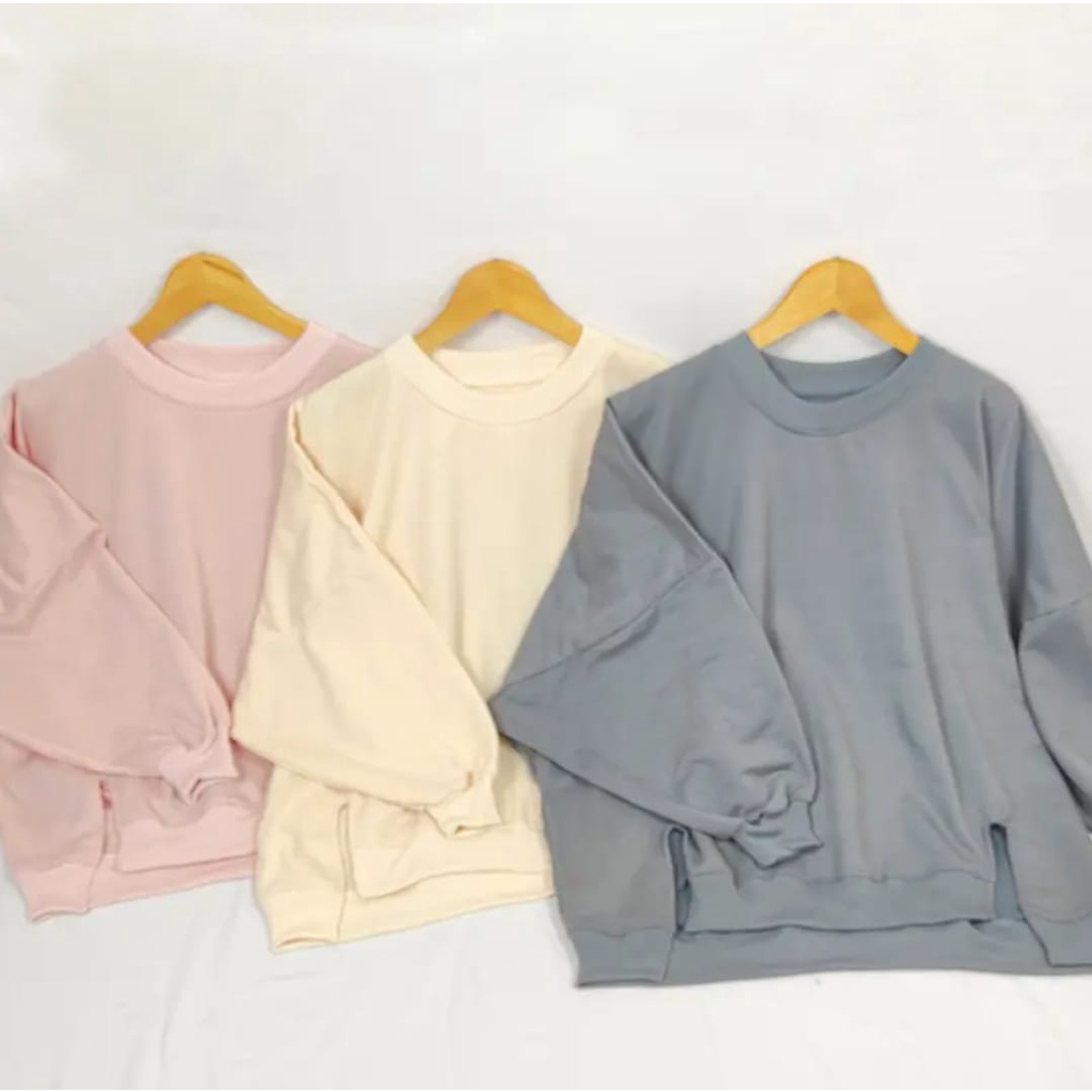 Xxxl Belah Pinggir Oversize Jumbo Sweater Wanita Bigsize - Sweater Oversize Jumbo Terkece