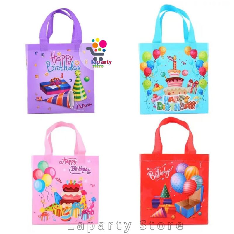 

Tas Souvenir Ulang Tahun Anak / Goodie Bag / Tas Ulang Tahun HBD Cake-S