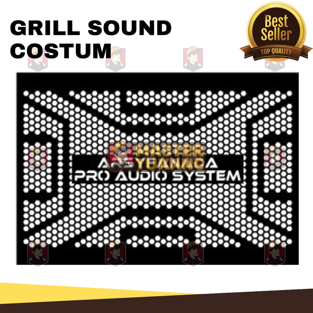 Grill sound Costum Ukuran Dan Desain Nama Audio Ukuran BEBAS