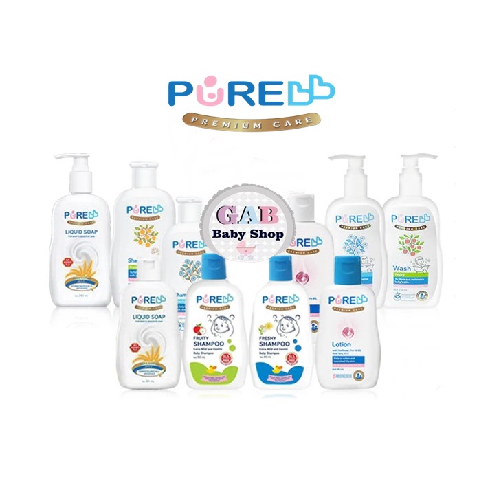 Pure BB BODY WASH SHAMPOO LIQUID SOAP Sensitive Skin Sabun Mandi Cair Bayi Kulit Sensitif