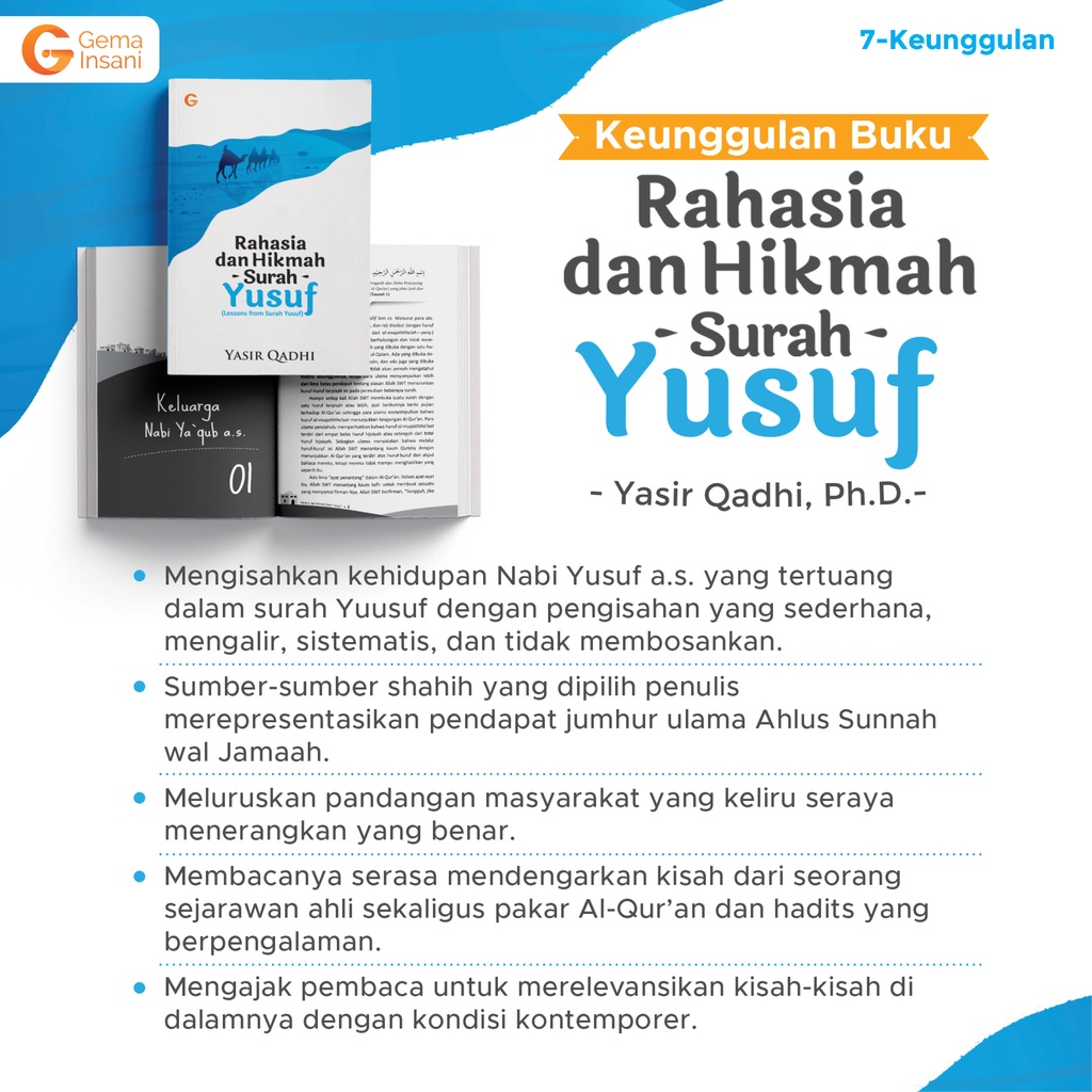 Buku Rahasia dan Hikmah Surah Yusuf - Yasir Qadhi - Gema Insani