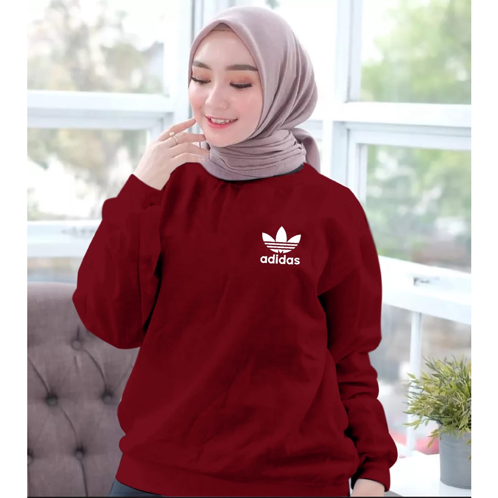 BISA COD - baju trendy ADSS LOGO wanita terbaru-kaos distro cewek lengan panjang keren kekinian-baju cewek kece terlaris