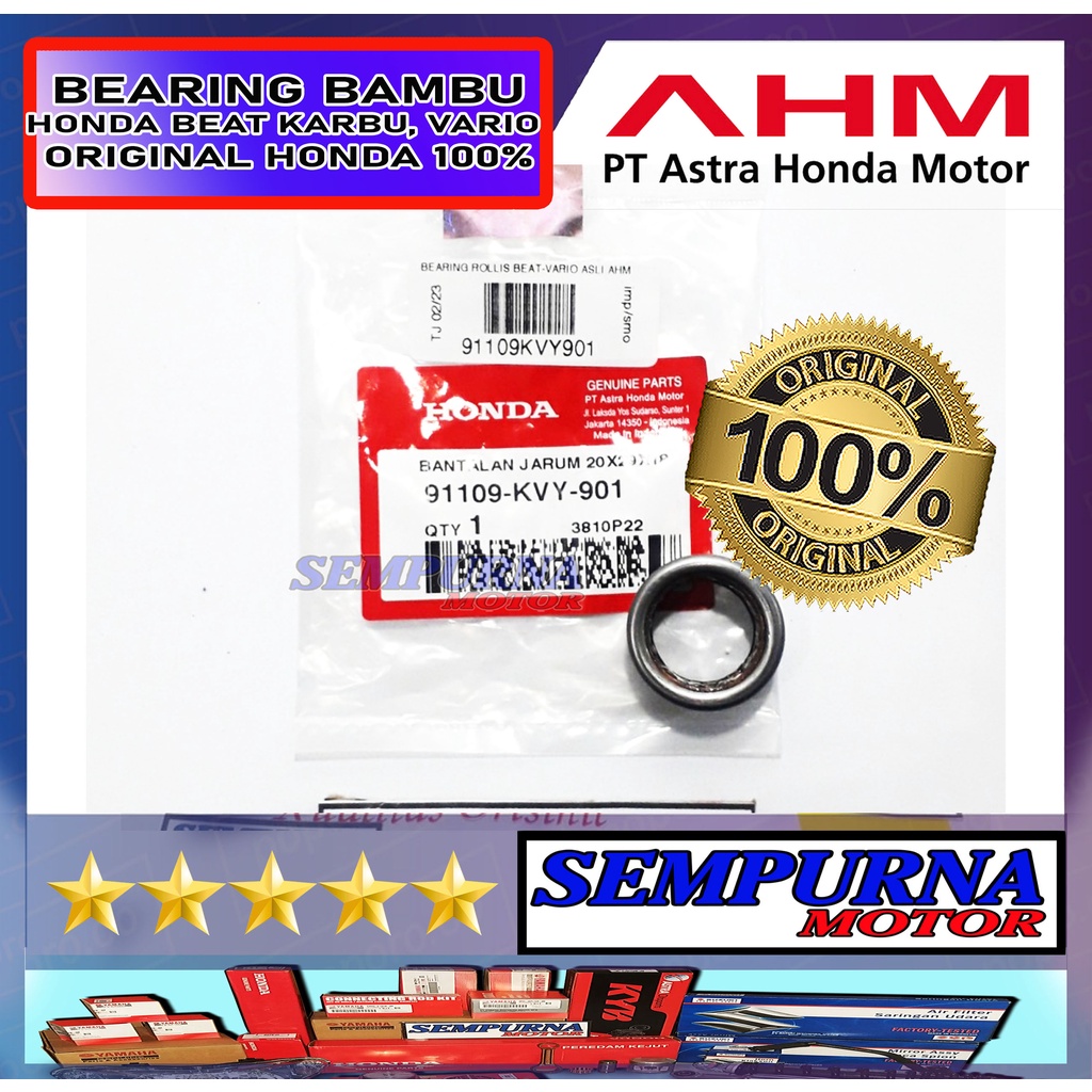 Bearing Bambu Leheran Rollis Vario Beat 100% Original Honda AHM 91109-KVY-901