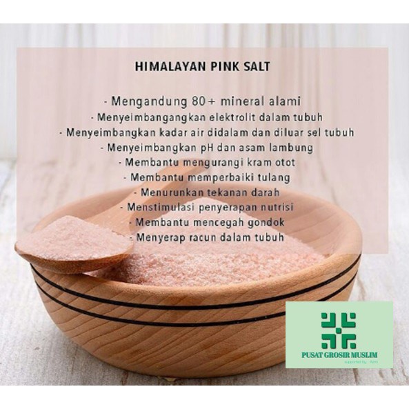 Himalayan Pink Salt Garam Natural Himalaya Repack 100 Gr