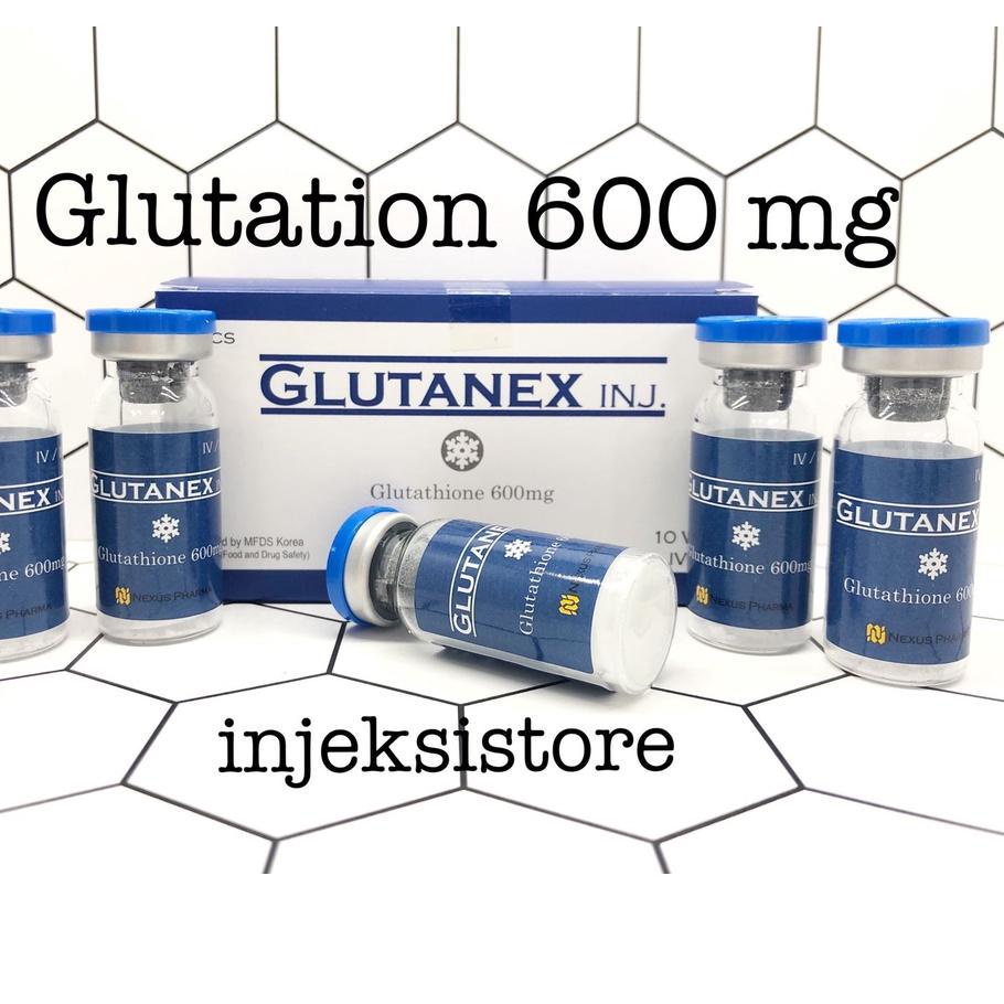 ✺ Ecer 1 vial 600  mg Glutation Murni Glutanex saja ;; Suntik Whitening Snow White Infus ☁