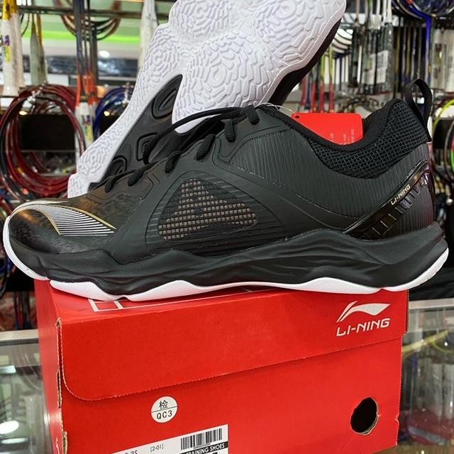 {MentariStore} SEPATU BADMINTON LINING RANGER VI LITE ORIGINAL - BLACK 41 2/3 Murah