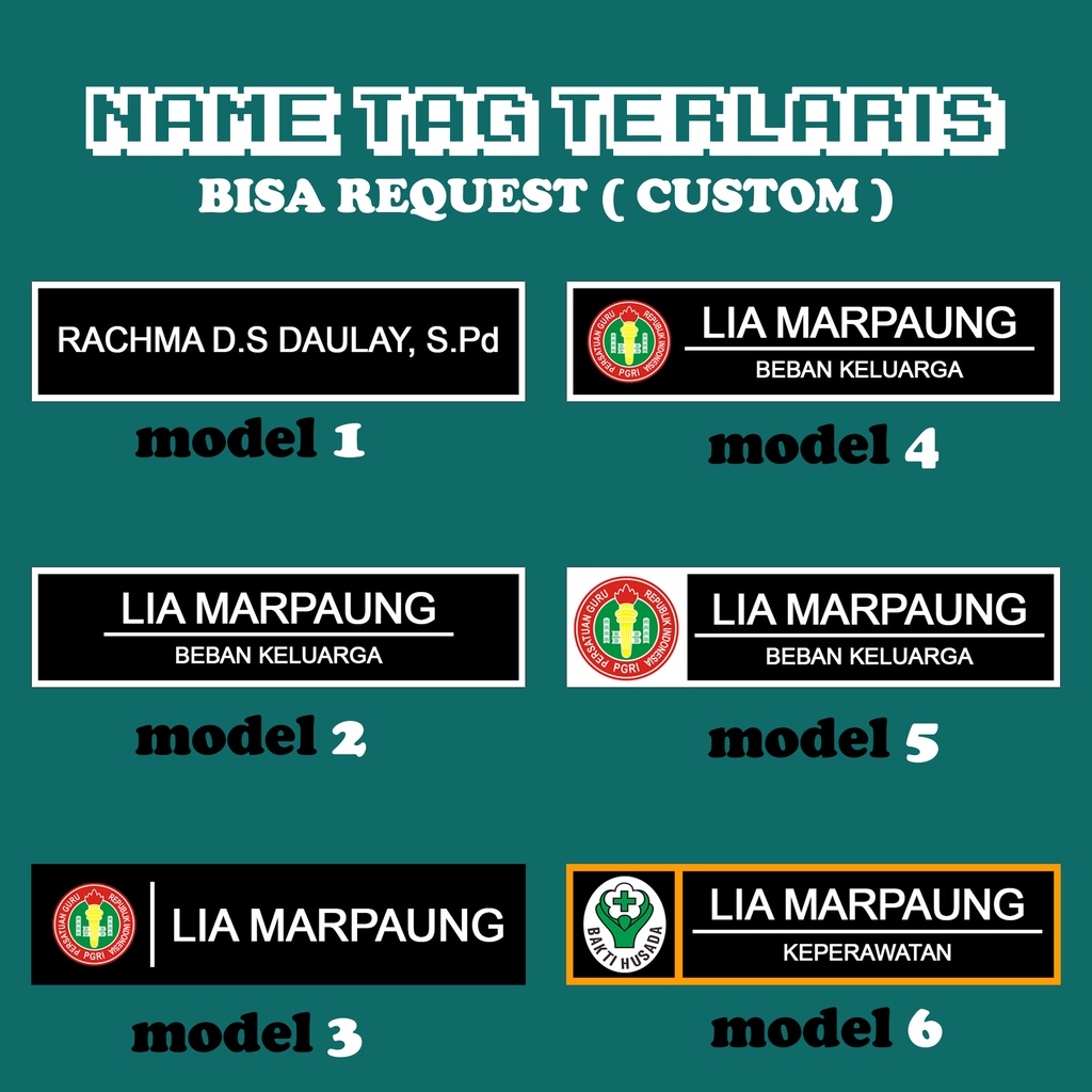 

PROMO l Name tag akrilik - papan nama peniti, kantor custom sesuai keinginan(M1)