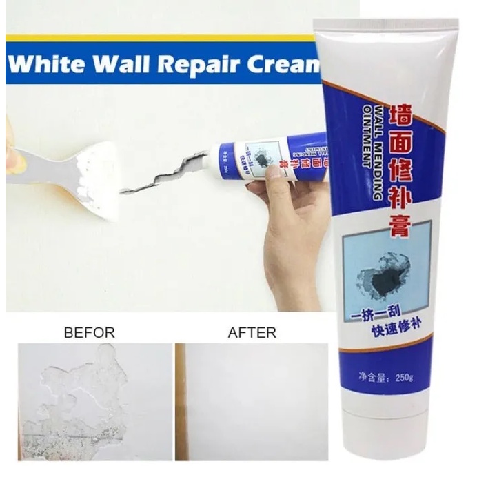COD VIRAL WALL MENDING OINTMENT krim memperbaiki dinding tahan air 250 gram Plamir Magic Wall Repair Cream Dempul Krim Amplas Penutup Lubang tembok Pasta Penambal TERMURAH