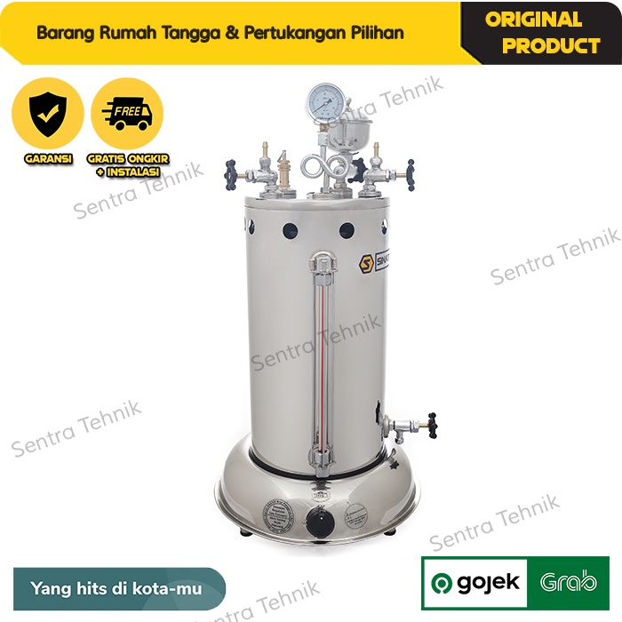 SINATEX Tabung Boiler Setrika Uap Laundry 10 Liter Lengkap Siap Pakai (GojekGrab)