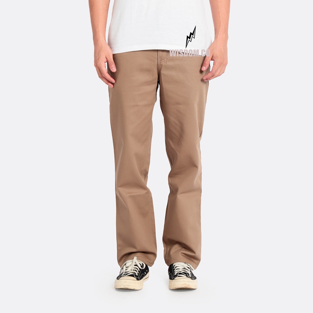 WISDOM Chino Pants Straight Canvas Walker original Mocca