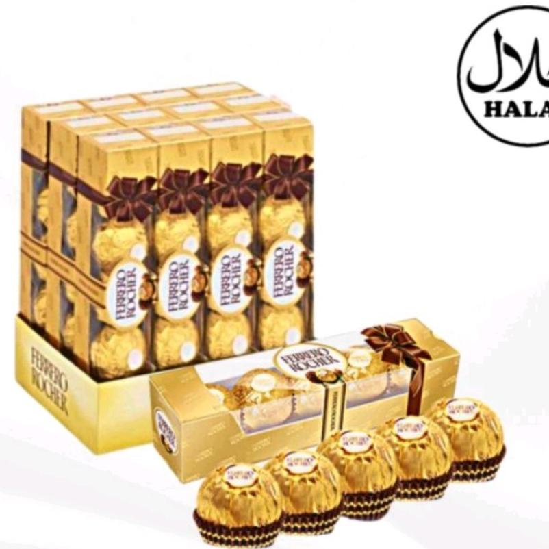 

✷ coklat ferrero rocher T5 / coklat ferreo rocher isi 5 halal ۞