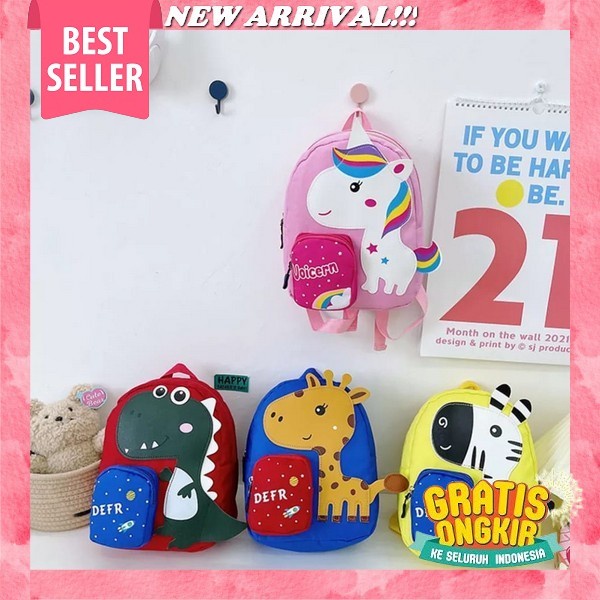 Tas Ransel Anak Boneka My Little Pony Tas Sekolah Karakter Anak Balita - Telurayam Pink(M8D4) Tas An