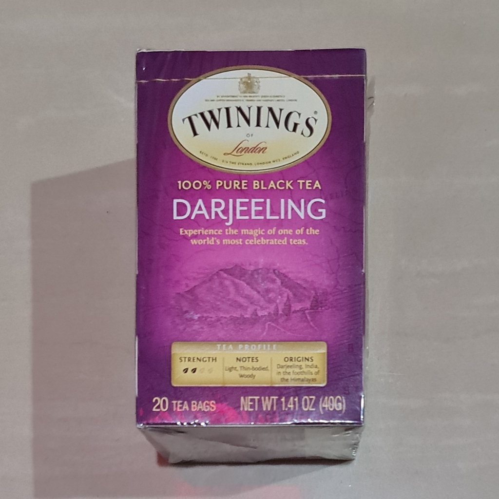 Twinings of London 100% Pure Black Tea Darjeeling 20 x 2 Gram