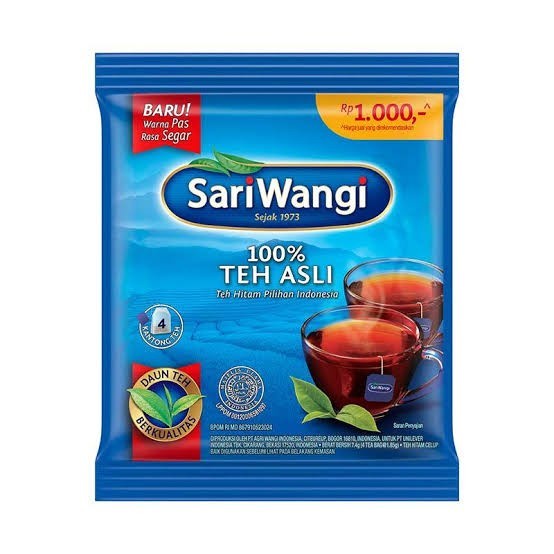 

Teh celup Sariwangi Teh Asli Celup 100 % 1 renceng isi 6 pcs