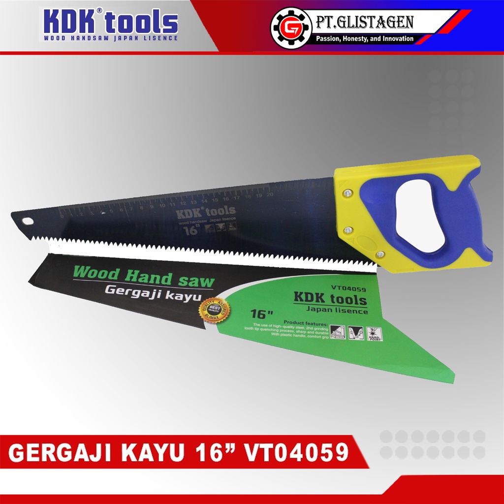KDK Gergaji Tangan Potong Kayu 16&quot; inch / Wood Hand Saw 16&quot; inch KDK