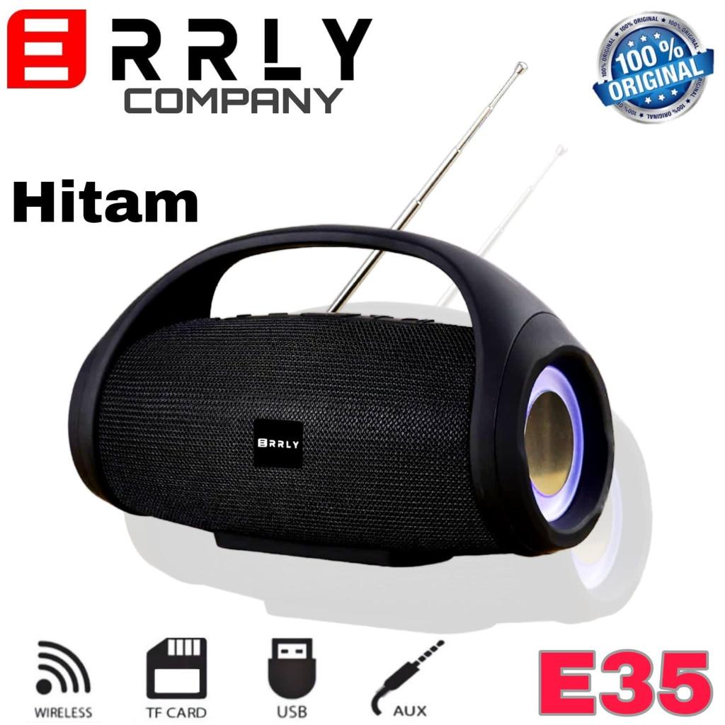 Speaker Bluetooth BOOMBOX Wireless ERRLY E35 Portable Antena Radio TWS 2IN1 Ring LED Light PowerFull High Bass