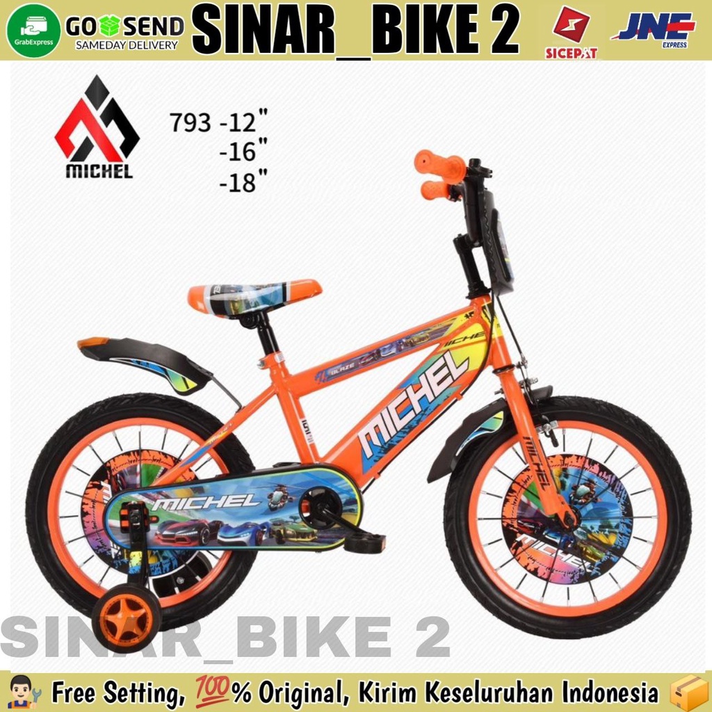 Sepeda Anak BMX MICHEL BLAZE 793 Ukuran 12 ,16 &amp; 18 Inch