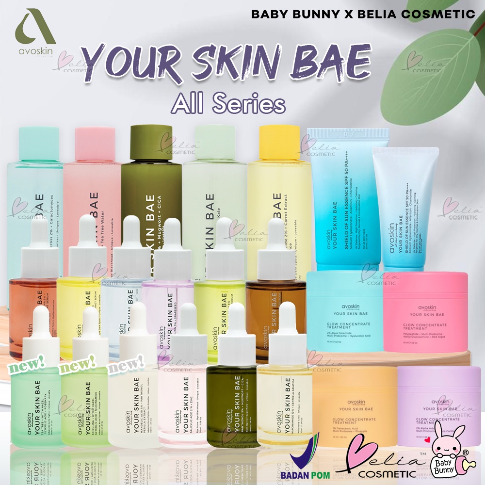 ❤ BELIA ❤ AVOSKIN Your Skin Bae YSB Serum Moisturizer | Toner | Niacinamide | Alpha Arbutin | Vit C | Salicylic Acid