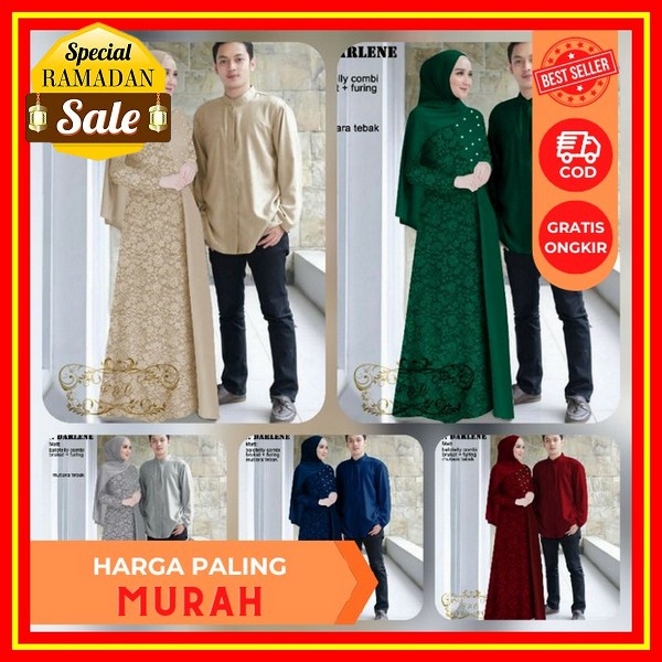 Gamis Couple Keluarga Nibras Terbaru 2023 Baju Sarimbit Cople Keluarga Pasangan Muslim Lebaran Dress