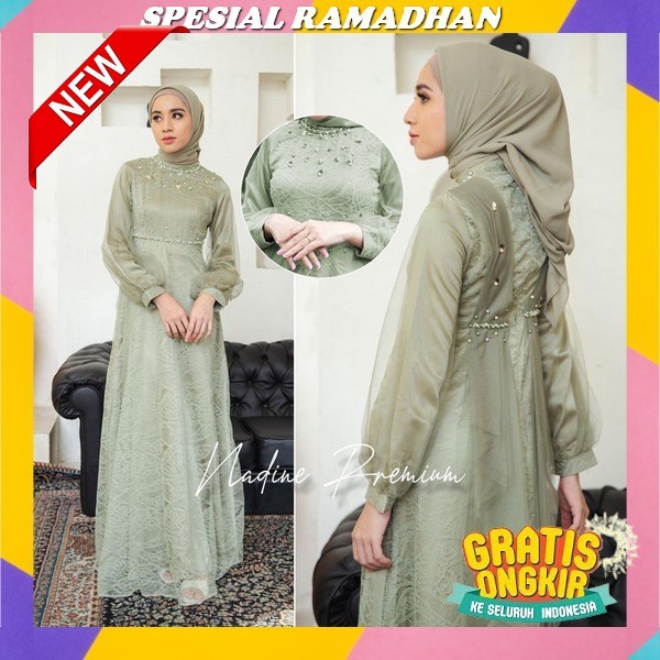Gamis Terbaru Lebaran 2023 Overall Korean Style Remaja Baju Jumpsuit Wanita Kekinian Dress Kondangan
