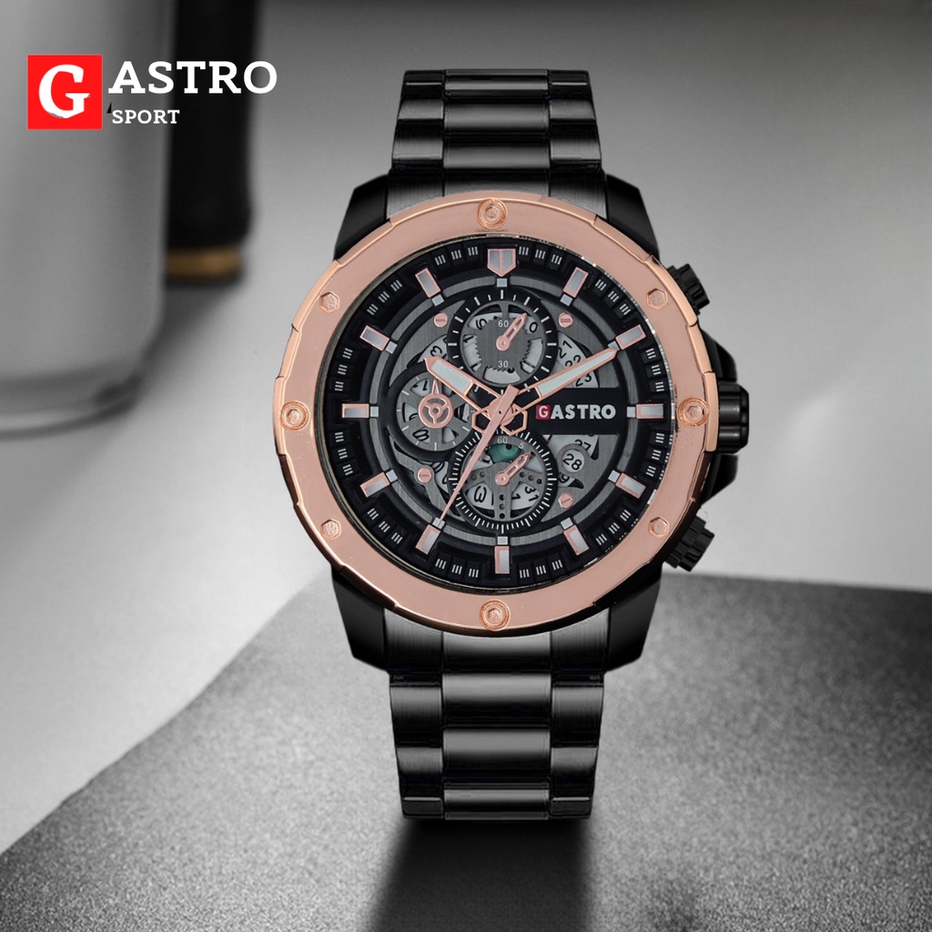 [PROMO] Jam Tangan Pria Anti Air ORI GASTRO 1598 Jam Tangan Laki Laki Dewasa Anti Air Original Luxury Stainless Steel