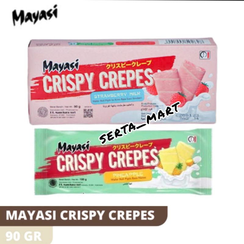 

Mayasi Crispy Crepes Strawberry 90gr / Crepes Pineapple 100gr