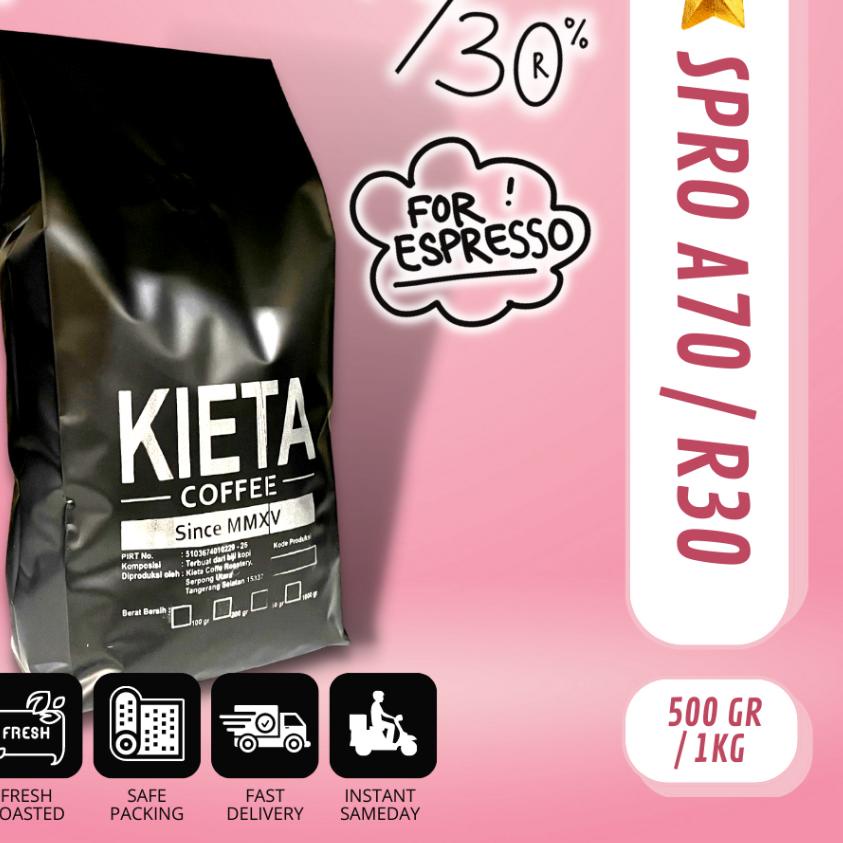 

☚ Biji Kopi 1kg Espresso Blend 70 arabika / 30 robusta ♠