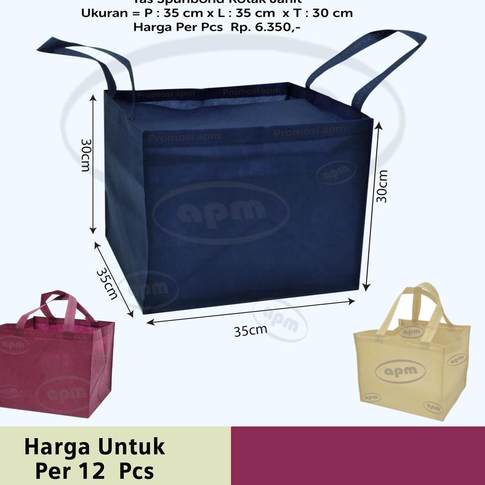

TERBARU Tas Spunbond Kotak Ukuran 35x35x30 (Tas Jahit)