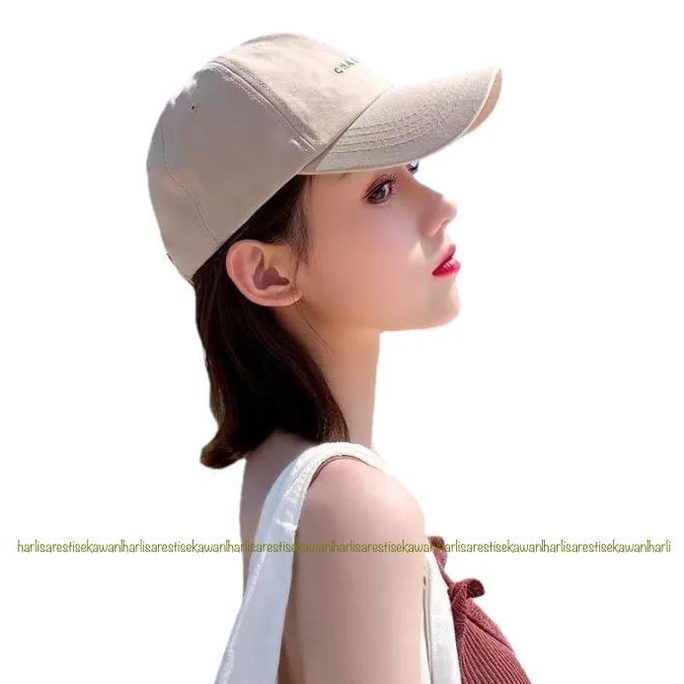 Topi Wanita Pria Korea Bordir Smile Baseball Challenge Reclusive