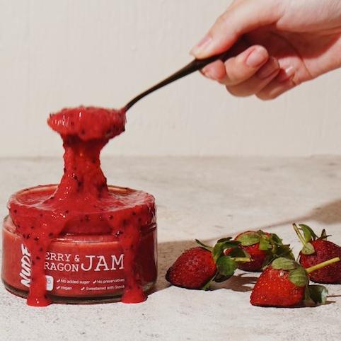 

✮ NUDE Berry & Dragon Jam Sugar Free Strawberry (Selai) Keto Friendly / Diet,Vegan, Gluten Free Spread ☏