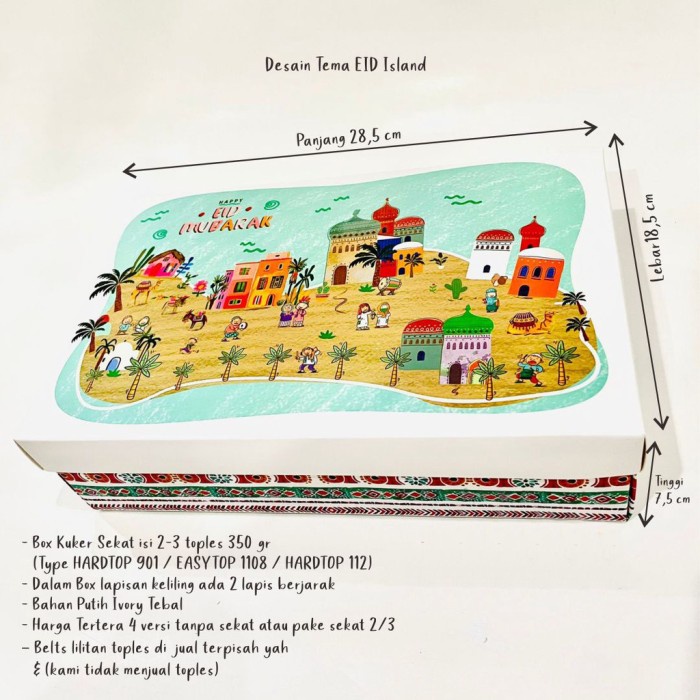 

Box Packaging Hampers Idul Fitri Kotak Parcel Kue Lebaran 27X17X7,5 Cm 036