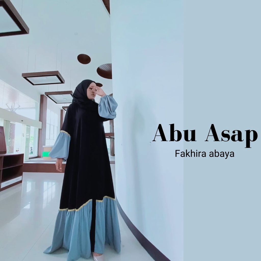 Fakhira Abaya Jatblack premium saudi terbaru - Gamis Abaya remaja - Terbaru baju wanita Kekinian