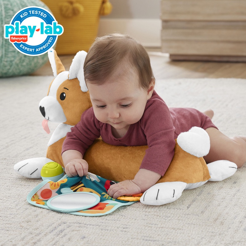 Fisher Price 3-in-1 Puppy Tummy Wedge - Mainan Boneka Bayi