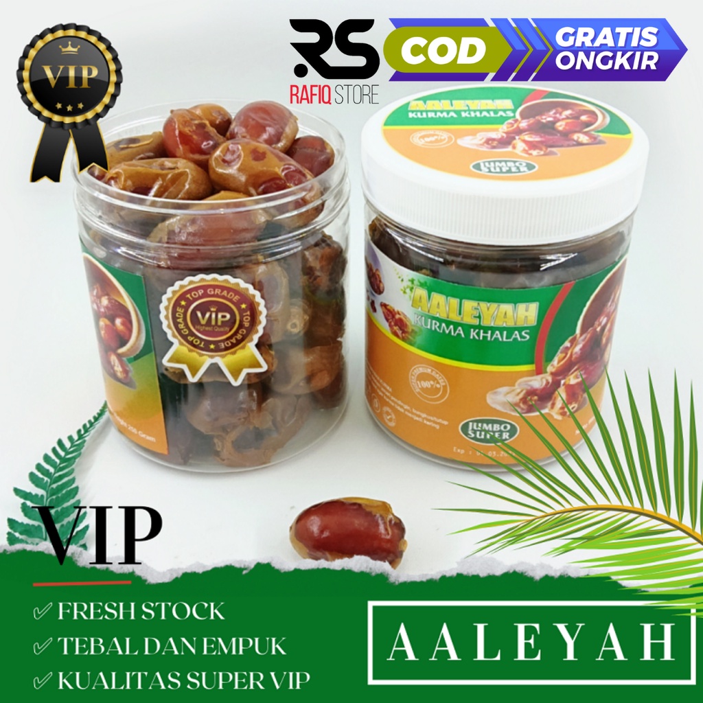 

Kurma Khalas Premium VIP Aaleyah 250 Gram SUPER Quality