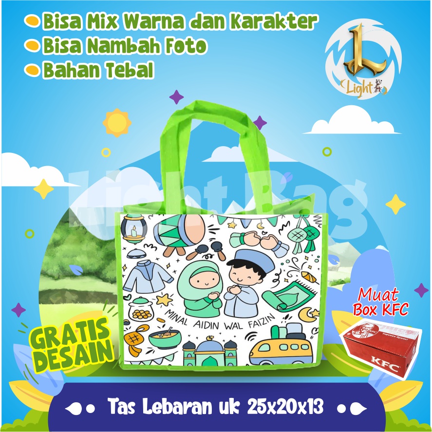 

GOODIE BAG LEBARAN / TAS LEBARAN UKURAN 25X20X13