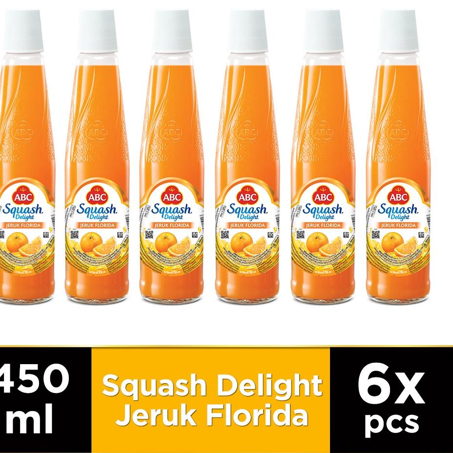 

☚ ABC Sirup Squash Delight Jeruk Florida 450 ml - Multi Pack 6 pcs ❉