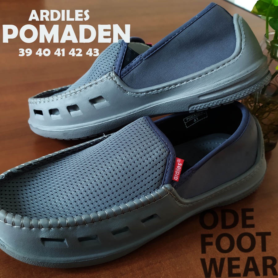 Sapatu ardiles slip on pria terbaru ringan untuk kerja santai cowok COD nyaman - Erasto hitam