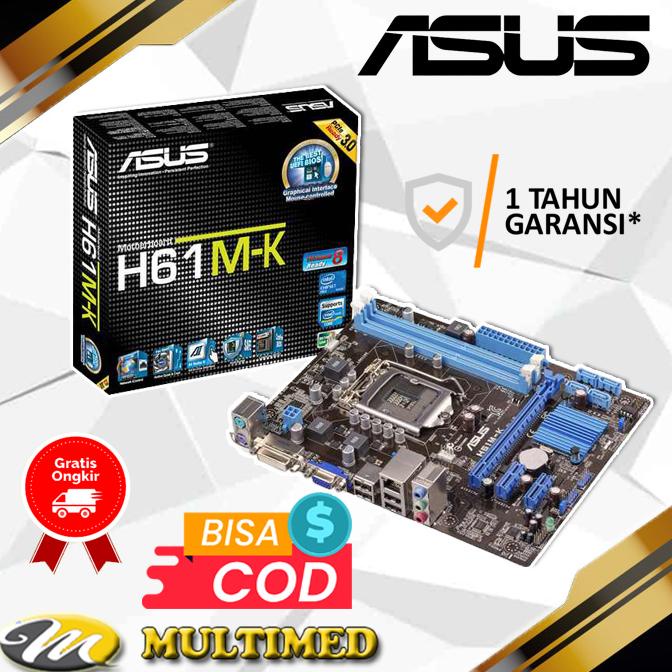Mainboard Mobo Motherboard LGA 1155 H61 DDR3 ASUS / Gigabyte Baru
