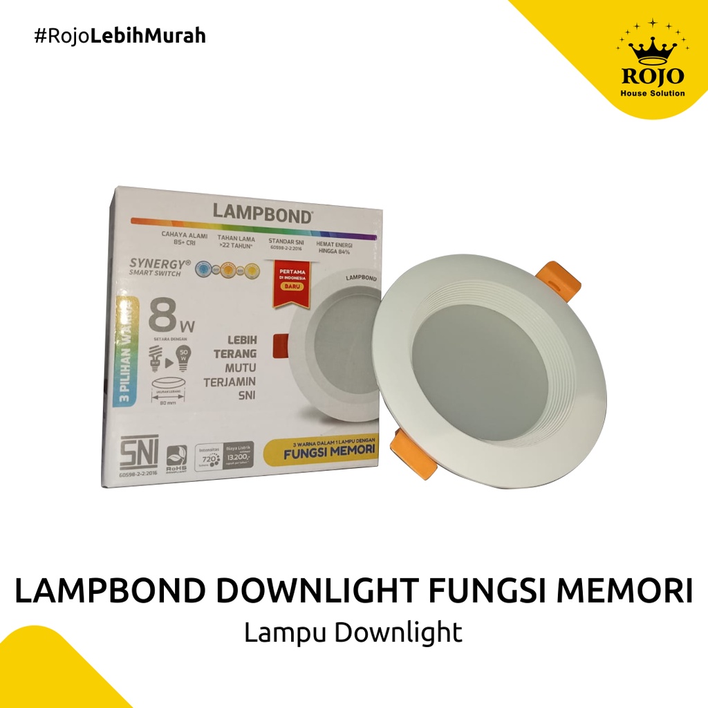 Lampbond Downlight 3 Warna Fungsi Memori