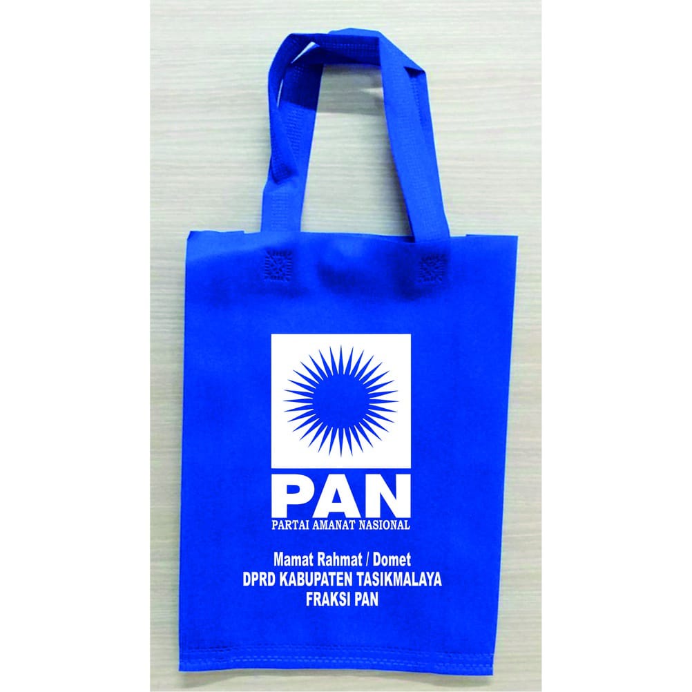 

Tas Kain Spunbond Jasa Sablon Cetak Nama Logo Karakter Custom Design Tote bag Goodibag Belanja Ultah