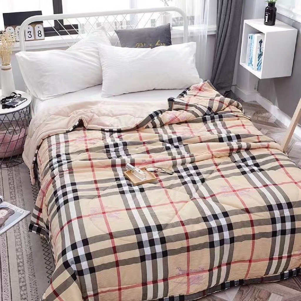 Wemarry Selimut Bed Cover Tanpa Sprei Ukuran 200x230 Bahan Katun CVC