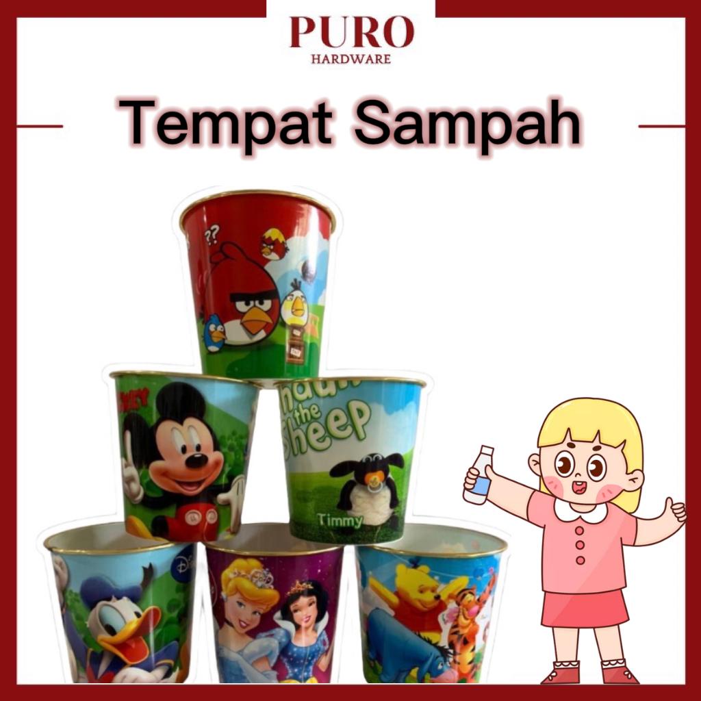 Tempat Sampah Karakter / Tempat Sampah Bulat / Tempat Sampah Bulat Karakter