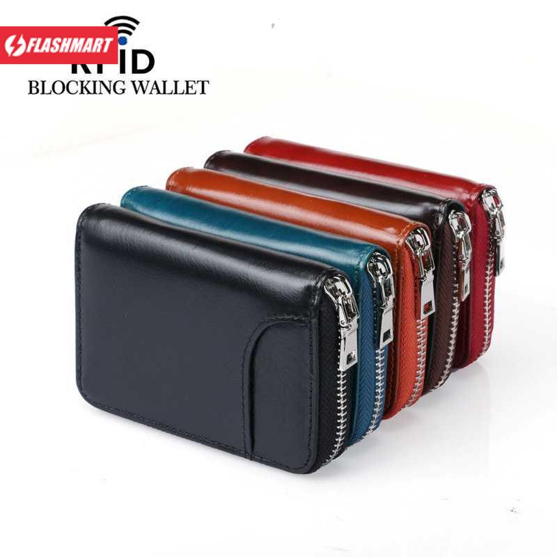 Flashmart BUBM Dompet Kartu Anti RFID Bahan Kulit - YP-207