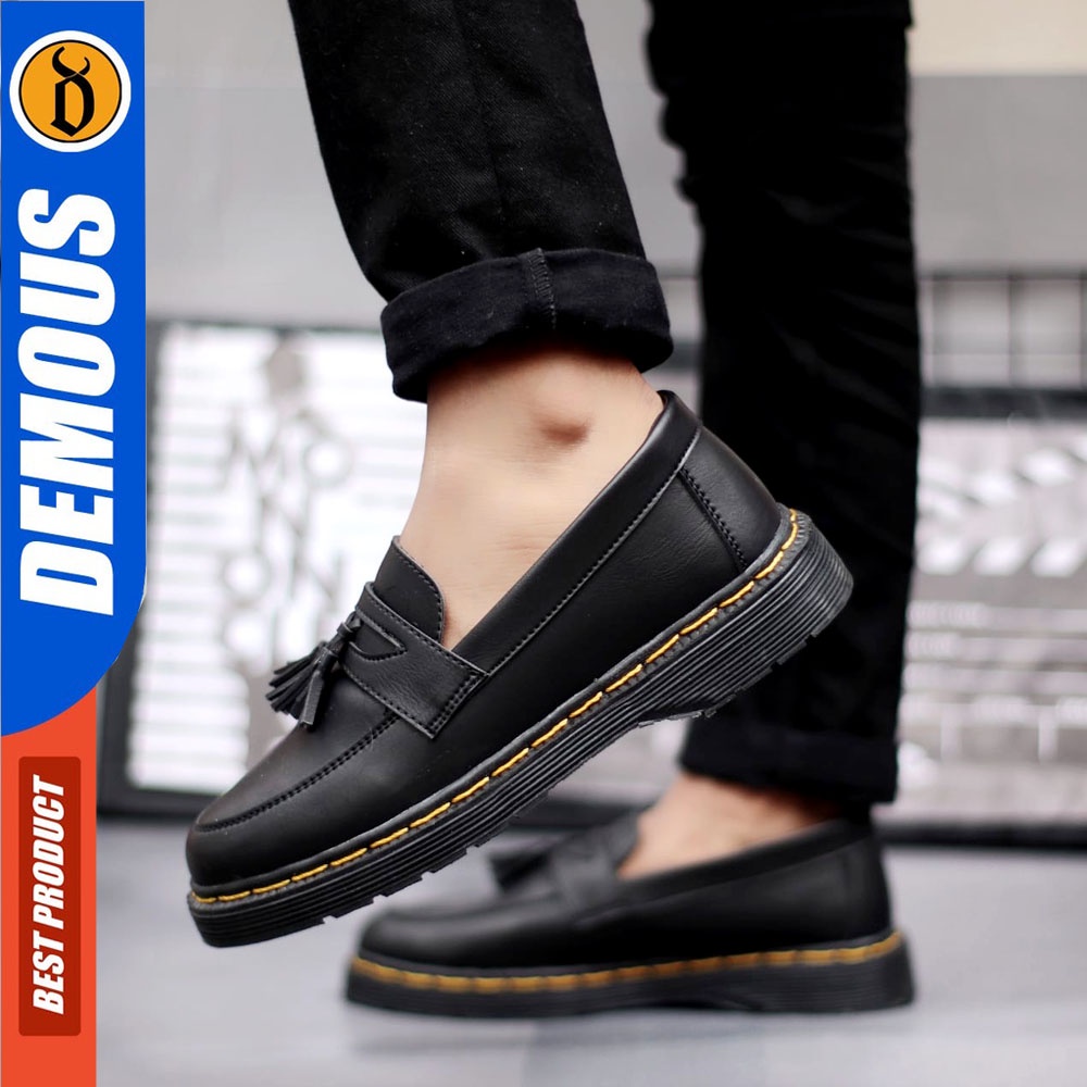 DEMOUS Vegito - Sepatu Pantofel Formal Docmart Kerja Pria